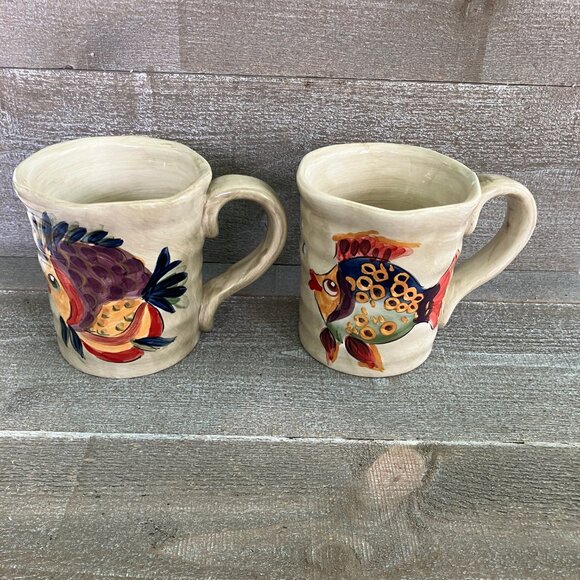 Under the sea hand painted serving sets - Picture 2 of 7